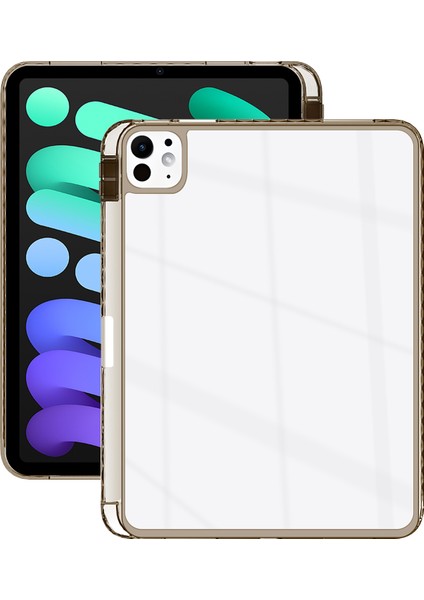 iPad Pro 11 (2024) Kalem Yuvalı Şeffaf Tpu Tablet Koruyucu Kapak (Yurt Dışından)