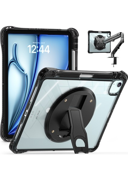 iPad Air 11 (2024) / Air (2022) / (2020) / iPad Pro 11 (2022) / (2021) Pc+Tpu+Akrilik Kapak Destekli Kılıf (Yurt Dışından)