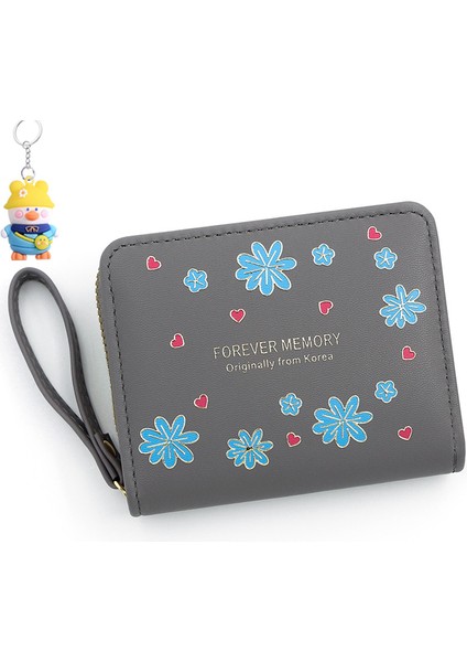 Kızlar Fermuarlı Çanta Günlük Depolama Kartı Tutucu Para Cüzdanı Kadın Kısa Elli Cüzdanı (Yurt Dışından)