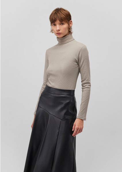 Boğazlı Gri Tişört 1612815-86585 fiyatları