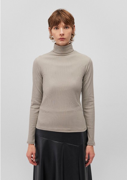 Boğazlı Gri Tişört 1612815-86585 fırsatları