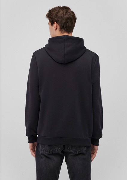 Mavi Logo Baskılı Kapüşonlu Siyah Sweatshirt 0610941-900