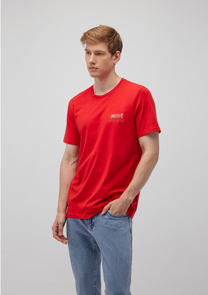 Mavi Jeans Baskılı Kırmızı Tişört 066841-33099