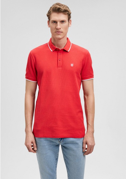 Erkek Şerit Detaylı Kırmızı Polo Tişört 066039-33203 modelleri