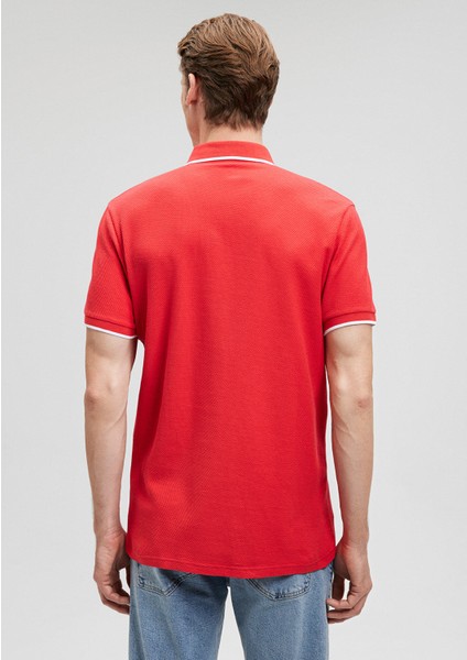 Erkek Şerit Detaylı Kırmızı Polo Tişört 066039-33203 fırsatları