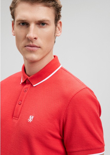 Erkek Şerit Detaylı Kırmızı Polo Tişört 066039-33203 indirimleri