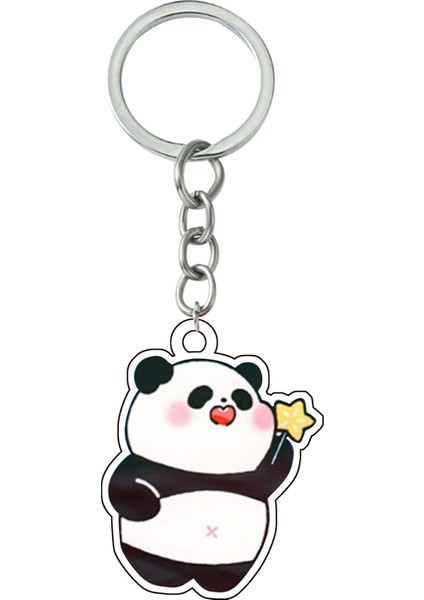 Karikatür Panda Anahtarlık Tatil Hediye Dekorasyon Anahtarlık Sevimli Akrilik Anahtarlık (Yurt Dışından)