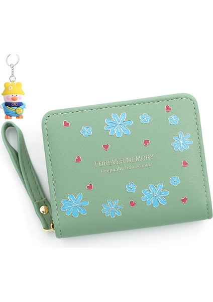 Kızlar Fermuarlı Çanta Günlük Depolama Kartı Tutucu Para Cüzdanı Kadın Kısa Elli Cüzdanı (Yurt Dışından)