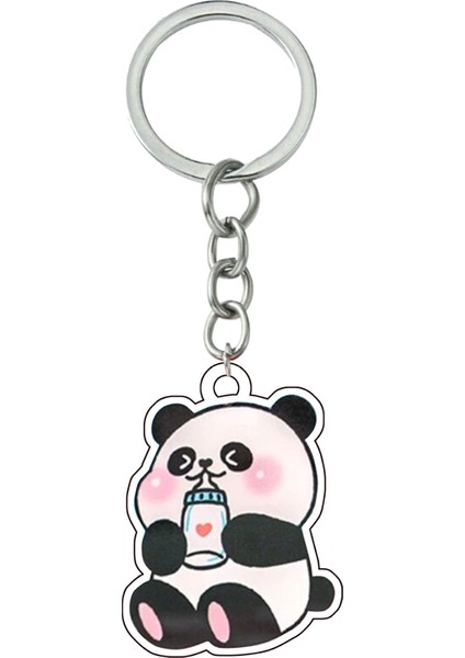 Karikatür Panda Anahtarlık Tatil Hediye Dekorasyon Anahtarlık Sevimli Akrilik Anahtarlık (Yurt Dışından)