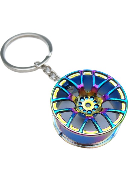 Yaratıcı Metal Anahtarlık Türbin Dişli Hub Fren Diski Amortisör Kumpas Araba Anahtarlık Asılı Parçalar (Yurt Dışından)