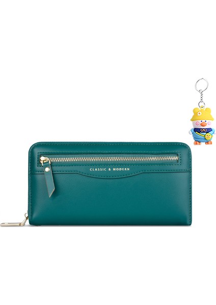 Bayan Cüzdan Fermuarlı Çanta Değişiklik Uzun Kart Yuvası Düşüş Kart Tutucu (Yurt Dışından)