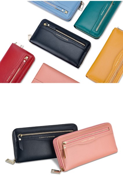 Bayan Cüzdan Fermuarlı Çanta Değişiklik Uzun Kart Yuvası Düşüş Kart Tutucu (Yurt Dışından) fırsatları