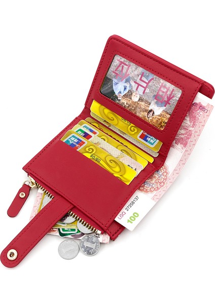 Kadın Cüzdanı Bayan Kısa Büyük Kapasiteli Çoklu Kart Yuvası Kart Tutucu Toka Para Cüzdanı (Yurt Dışından) fırsatları