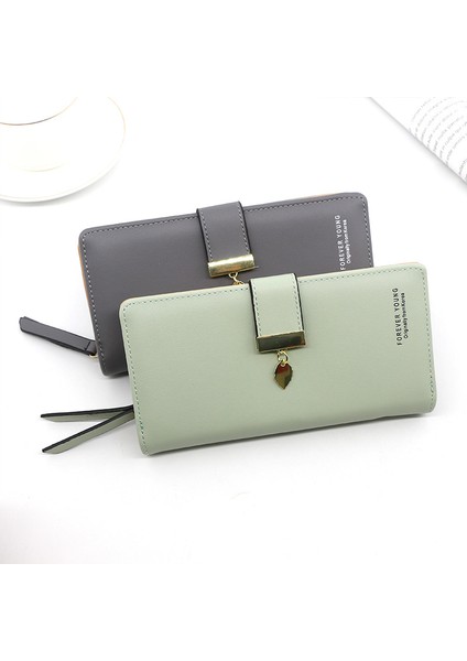 Moda Kadın Cüzdanı Büyük Banknot Yuvası Kart Tutucu Fotoğraf Yuvası Cep Telefonu Çantası Clutch Para Cüzdanı Bayanlar Fermuarlı Çanta (Yurt Dışından)