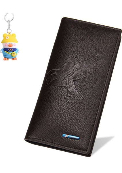 Erkek Cüzdan Uzun Moda Erkek Manyetik Toka Clutch Büyük Kapasiteli Çoklu Kart Yuvası Cüzdan (Yurt Dışından)