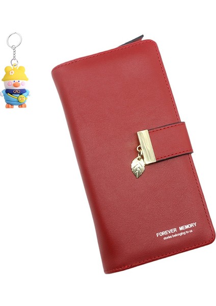 Moda Kadın Cüzdanı Büyük Banknot Yuvası Kart Tutucu Fotoğraf Yuvası Cep Telefonu Çantası Clutch Para Cüzdanı Bayanlar Fermuarlı Çanta (Yurt Dışından)