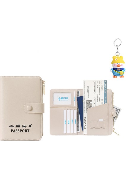 Seyahat Pasaport Çantası Belge Koruma Defteri Depolanabilir Belge Kılıfı Cüzdan Kart Tutucu (Yurt Dışından)
