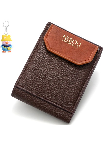 Erkek Cüzdan Kart Tutucu Moda Çok Yönlü Kısa Gümüş Cüzdan Çoklu Kart Yuvası Ince Cüzdan (Yurt Dışından)