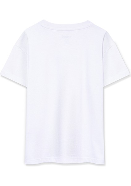 Çocuk Miav Baskılı Oversize Tişört 7610158-620