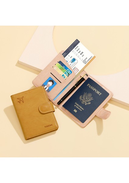 Moda Uçak Bileti Pasaport Çantası Basit Çoklu Kart Yuvası Seyahat Belgesi Tutucu Kart Tutucu (Yurt Dışından) modelleri