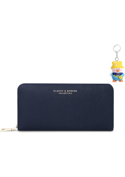 Cüzdan Moda Bayanlar Uzun Fermuarlı Clutch Kadın Kart Tutucu Çoklu Kart Yuvası (Yurt Dışından)