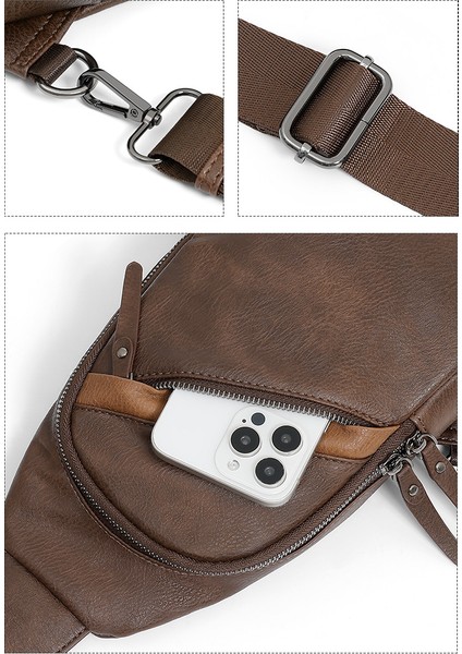 Erkek Crossbody Çantası Erkek Göğüs Çantası Omuz Crossbody Çantası Erkek Asılı Çantası (Yurt Dışından) modelleri