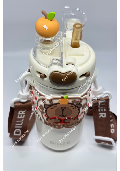 Sevimli Ayıcık Çift Kapaklı Çelik Termos 520 ml modelleri