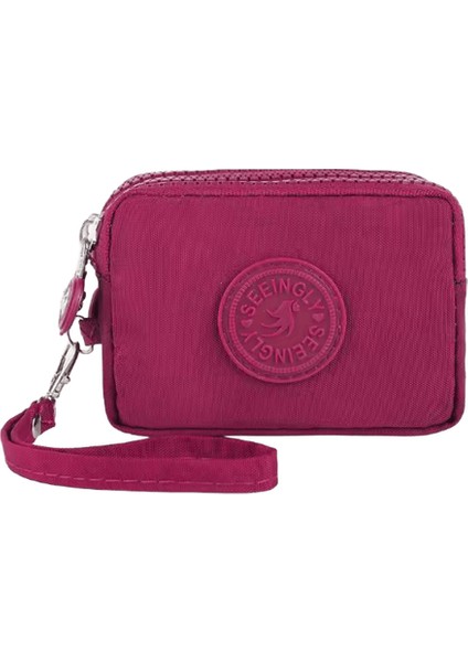 Kadınlar Üç Katmanlı Cüzdanlar Naylon Bozuk Para Cüzdanı Yeni Kore Büyük Kapasiteli Taşınabilir Oxford Kumaş Bozuk Para Cüzdanı Su Geçirmez Taşınabilir (Yurt Dışından)