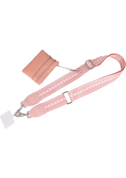 Kadınlar Için Fermuarlı Kılıflı Yeni Telefon Askısı, Cüzdanlı Ayarlanabilir Cep Telefonu Ipi Crossbody, Telefon Için Klips ve Gitme Askısı Renk: 2 / Malzeme: Polyester / Naylon (Yurt Dışından)