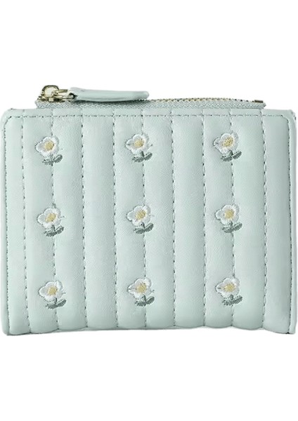 Katlanır Kısa Cüzdanlar Kadın Çiçek Nakış Pu Deri Doku Cüzdan Para Bozuk Para Çantaları Moda All-Match Tasarımlar Kart Tutucular (Yurt Dışından)