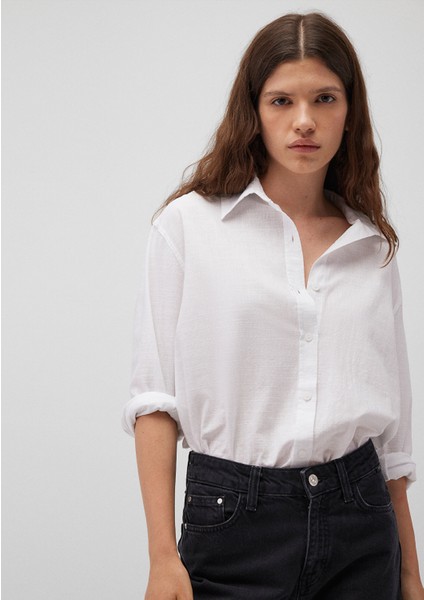 Mavi Beyaz Gömlek Loose Fit / Bol Rahat Kesim 1210873-620 modelleri