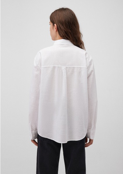 Mavi Beyaz Gömlek Loose Fit / Bol Rahat Kesim 1210873-620 indirimleri