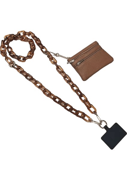 Cüzdanlı Eller Serbest Taşıma ve Ayarlanabilir Akrilik Çapraz Askılı Evrensel Telefon Zinciri Kadınlar Için Fermuarlı Kılıflı Hediyeler Renk: 2 / Malzeme: Plastik (Yurt Dışından)