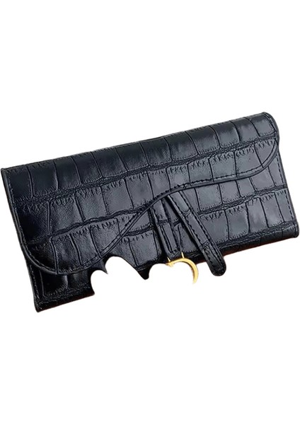 Moda Lüks Mini Sikke Çanta Çok Fonksiyonlu Pu Deri Cüzdan Para Çantası Kısa Küçük Çok Kartlı Kadın Debriyaj Kart Tutucu (Yurt Dışından)