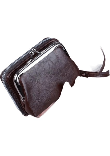 Yeni Cüzdan Kadın Moda Bilek Kayışı Kısa Bozuk Para Cüzdanı Büyük Kapasiteli Bozuk Para Klipsi Çantası Çok Kartlı Kart Çantası Cüzdan (Yurt Dışından)