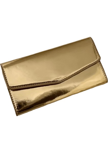 Yeni Kadın Cüzdanı Çok Fonksiyonlu Sıcak Parlak Pu Deri Uzun Cüzdanlar Çok Kartlı Pozisyon Debriyaj Toka Fermuar Öğrenci Cüzdanı (Yurt Dışından)