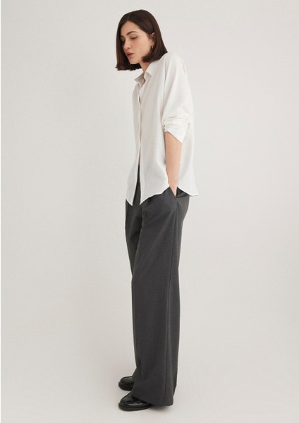 Lux Touch Tencel TM Beyaz Lyocell Gömlek 1210847-70057