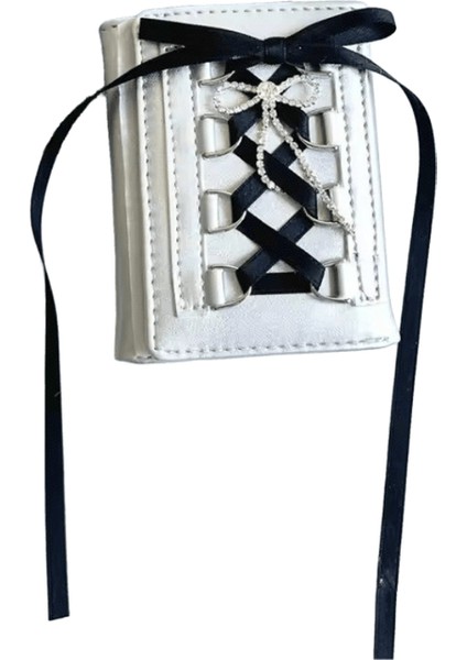 Kadınlar Için Gümüş Tatlı Cüzdanlar Y2K Askılı Tasarımcı Orijinal Moda Kısa Bozuk Para Cüzdanı Kore Stili Günlük Yeni Sevimli Cüzdan Çanta (Yurt Dışından)