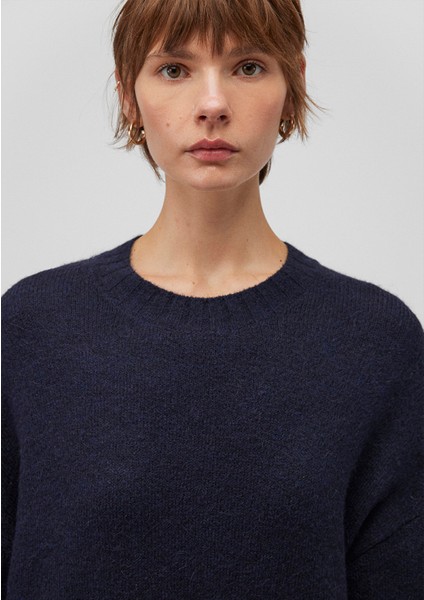 Alpaka Karışımlı Bisiklet Yaka Lacivert Kazak 1710517-83699 indirimleri