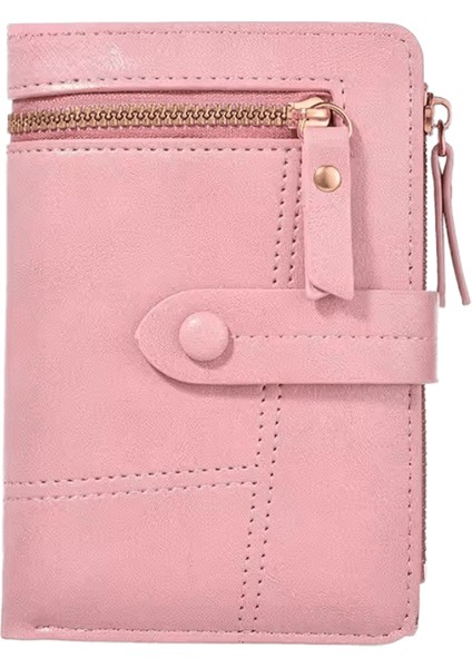 Yeni Çanta Bayanlar Avrupa ve Amerika Yüksek Kaliteli Pu Deri Kısa Katlanır Çanta Dikey Çift Fermuarlı Moda Kadın Cüzdanı (Yurt Dışından)