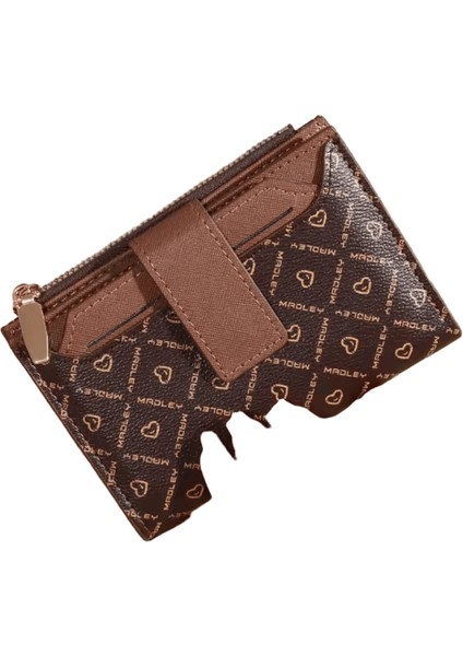 Vintage Düz Renk Kısa Cüzdan, Taşınabilir Bifold Bozuk Para Cüzdanı, Kadın Kredi Kartı Tutacağı (Yurt Dışından)