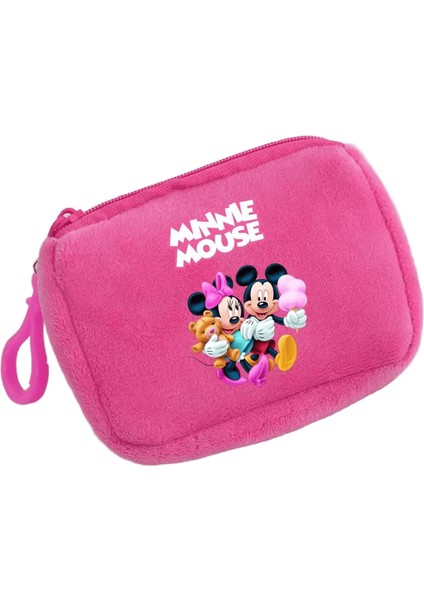 Mickey Minnie Mouse Dıy Bozuk Para Cüzdanı Fermuar Mini Bozuk Para Anahtar Çantası Para Cebi Kadın Erkek Basit Bozuk Para Cüzdanı Küçük Cüzdan Çocuk Hediye Kılıfı (Yurt Dışından)