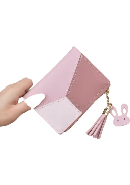 Moda Cüzdanlar Fermuar Sikke Çanta Bayan Uzun Kısa Çantalar Çanta Kadın Debriyaj Kartları Tutucu Pu Deri Para Çantası Billfold Cüzdan (Yurt Dışından)