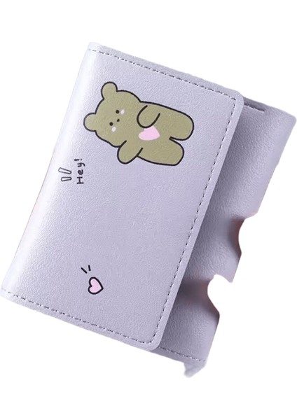 Kadın Kısa Sevimli Küçük Cüzdanlar Öğrenci Üçlü Katlama Kartlık Kız Kimlik Çantası Kartlık Para Cüzdanı Bayan Cüzdanları Karikatür Çantalar (Yurt Dışından)