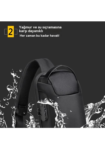 Erkek Omuz Çantası, Su Geçirmez, Hafif, Çapraz Çanta, Spor Göğüs Çantası, Erkekler ve Kadınlar Için Mükemmel (Yurt Dışından)