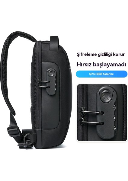 Erkek Omuz Çantası, Su Geçirmez, Hafif, Çapraz Çanta, Spor Göğüs Çantası, Erkekler ve Kadınlar Için Mükemmel (Yurt Dışından)
