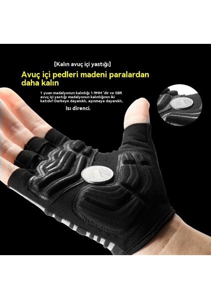 Fitness Eldivenleri, Şok Emici, Kaymaz Silikon, Tam Avuç Içi Koruması, Spor Salonu Antrenmanı, Bisiklete Binme, Ağırlık Kaldırma, Antrenman Için Uygun (Yurt Dışından) modelleri