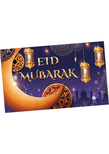 Mubarak Dekorasyon Eid Mü Banner Backyard Iç Dış (Yurt Dışından)