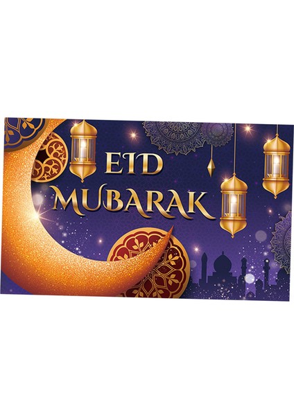 Mubarak Dekorasyon Eid Mü Banner Backyard Iç Dış (Yurt Dışından) fırsatları