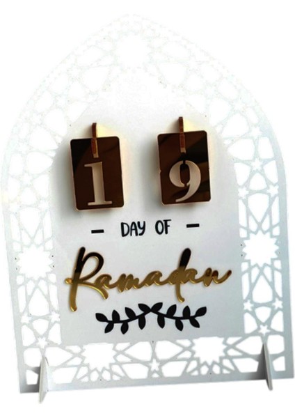 Akrilik Eid Ramazan Advent Takvimi 20X15CM Aile Için Çok Yönlü Toplantı (Yurt Dışından)